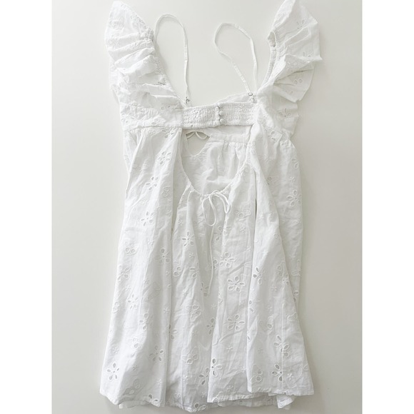 NWT‎ For Love & Lemons Weston Mini Dress in White Size Large - Picture 7 of 10